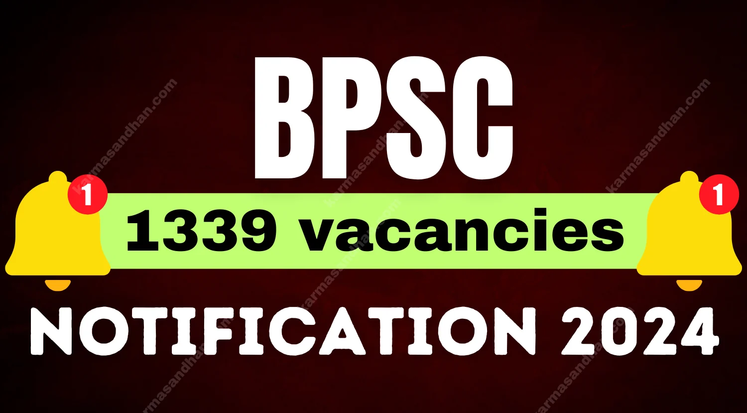 BPSC 1339 Assistant Professor Recruitment 2024 Notification Out