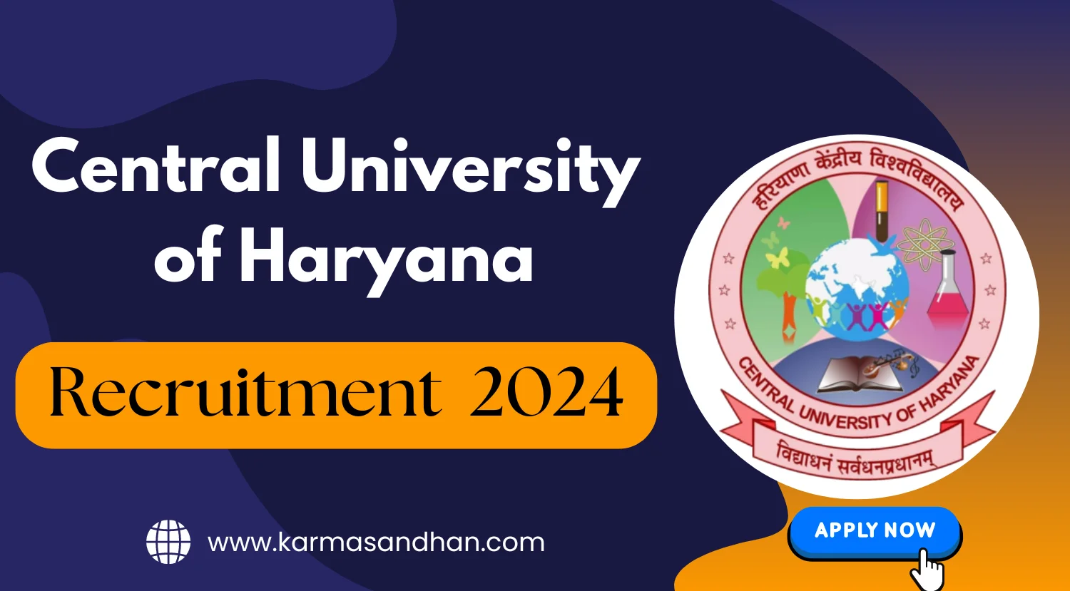 Central University of Haryana Project Associate JRF Recruitment 2024