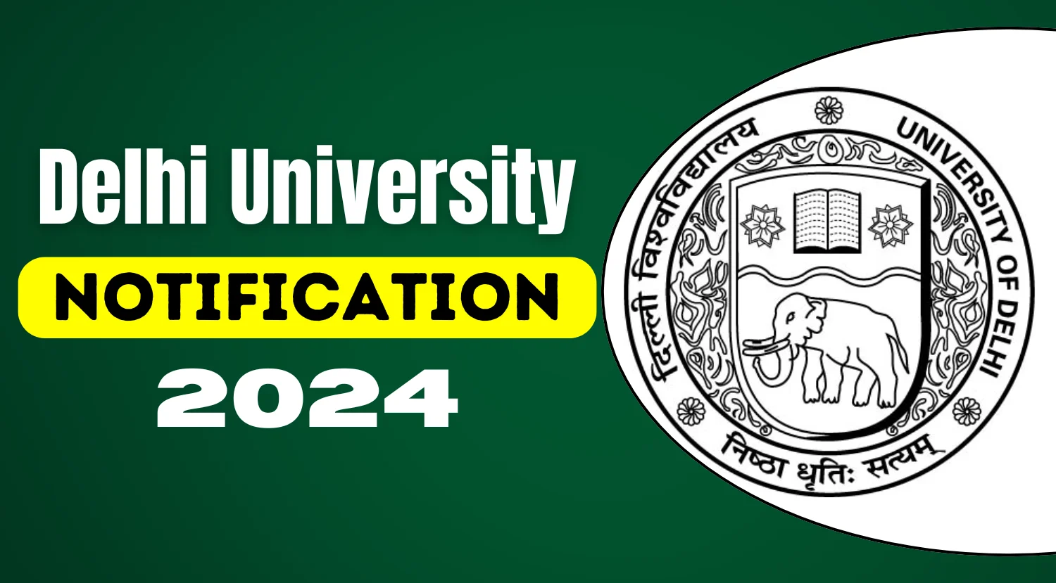 Delhi University Recruitment 2024 Notification Out