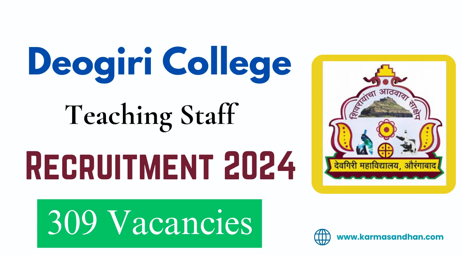 Deogiri College Teaching Staff Recruitment 2024