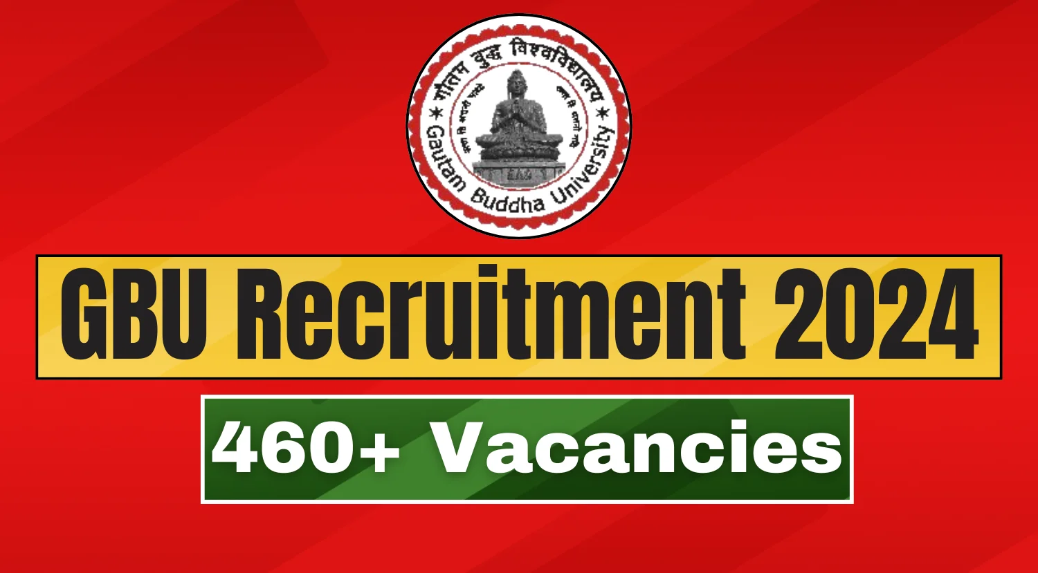 Gautam Buddha University GBU 460+ Vacancies Notification 2024 Out
