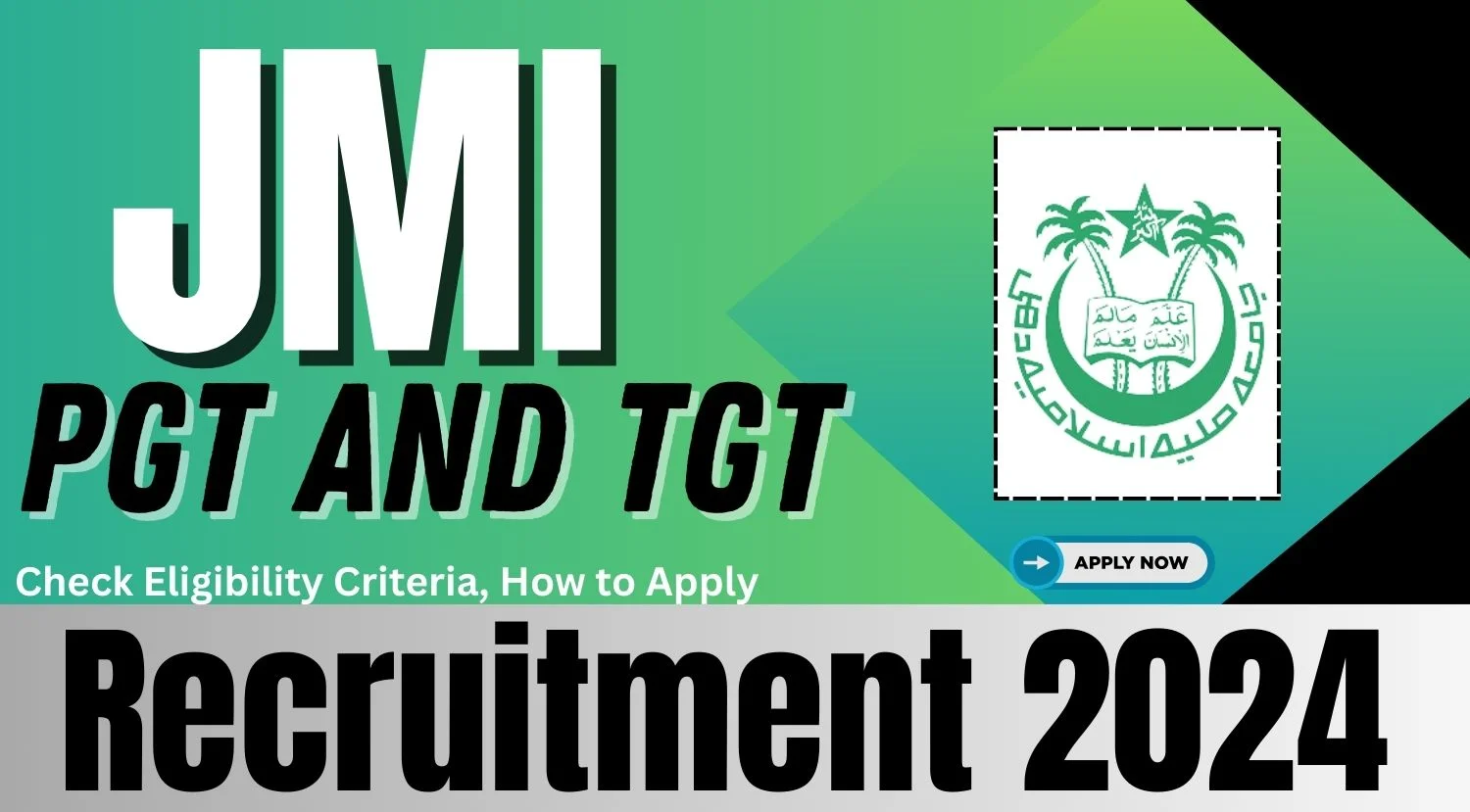 JMI PGT and TGT Recruitment 2024